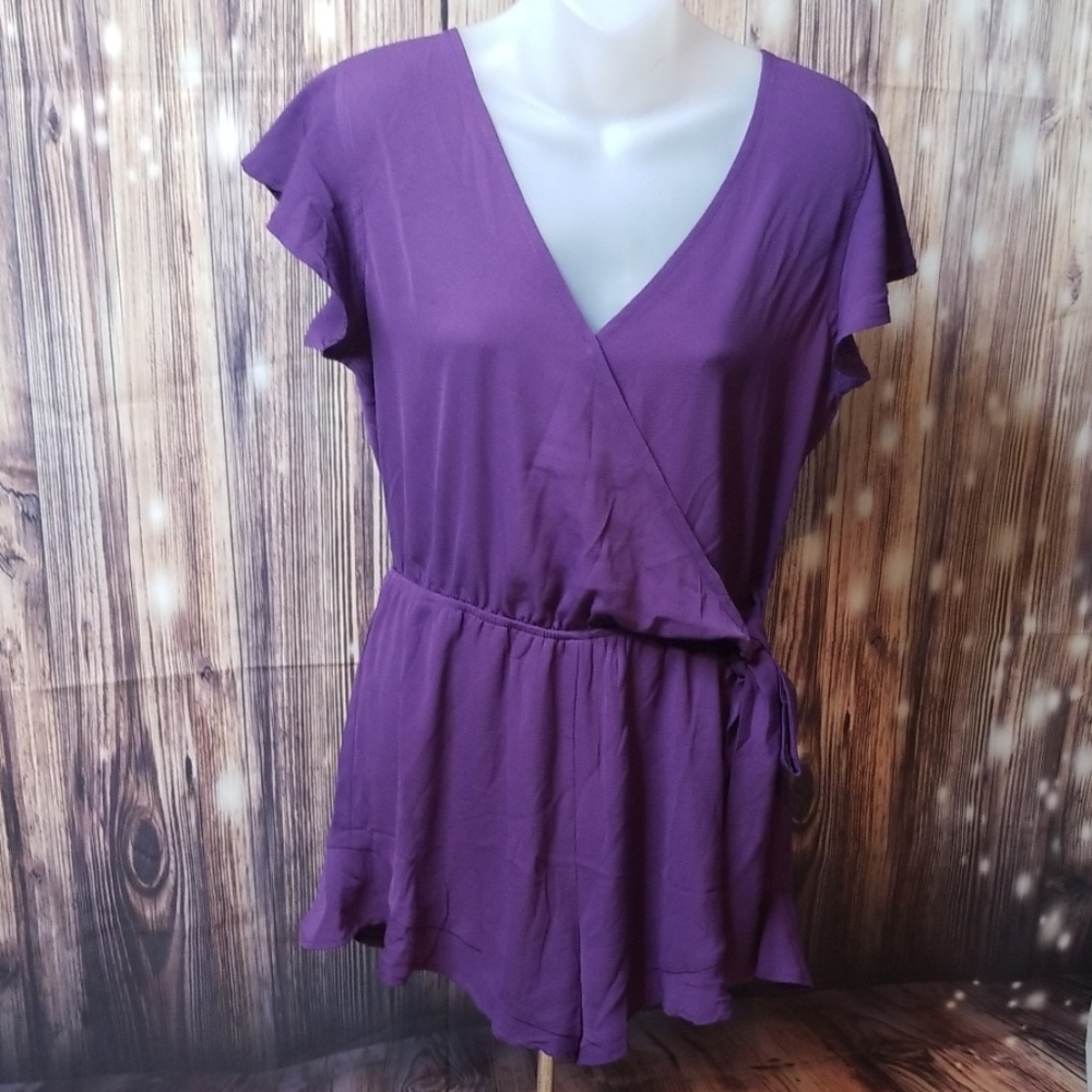 New purple she + sky romper
